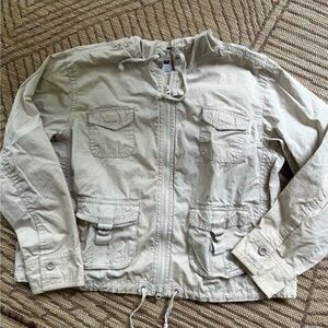 Y2k GAP‎ cargo style jacket with hood lightweight